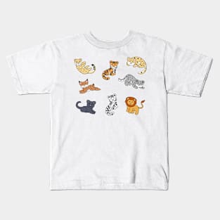 Wild Cat Pattern Kids T-Shirt